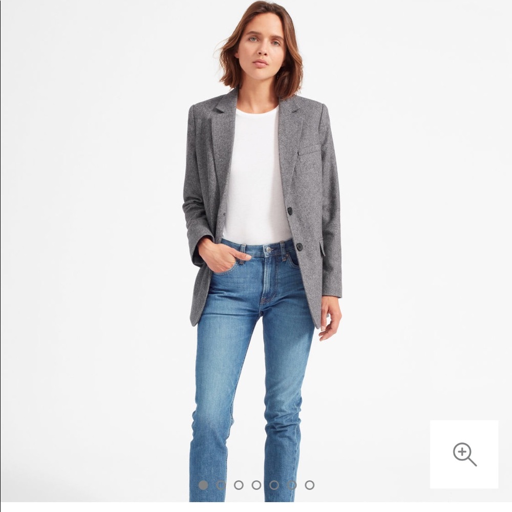 Everlane oversized blazer grey 00 XS NWT